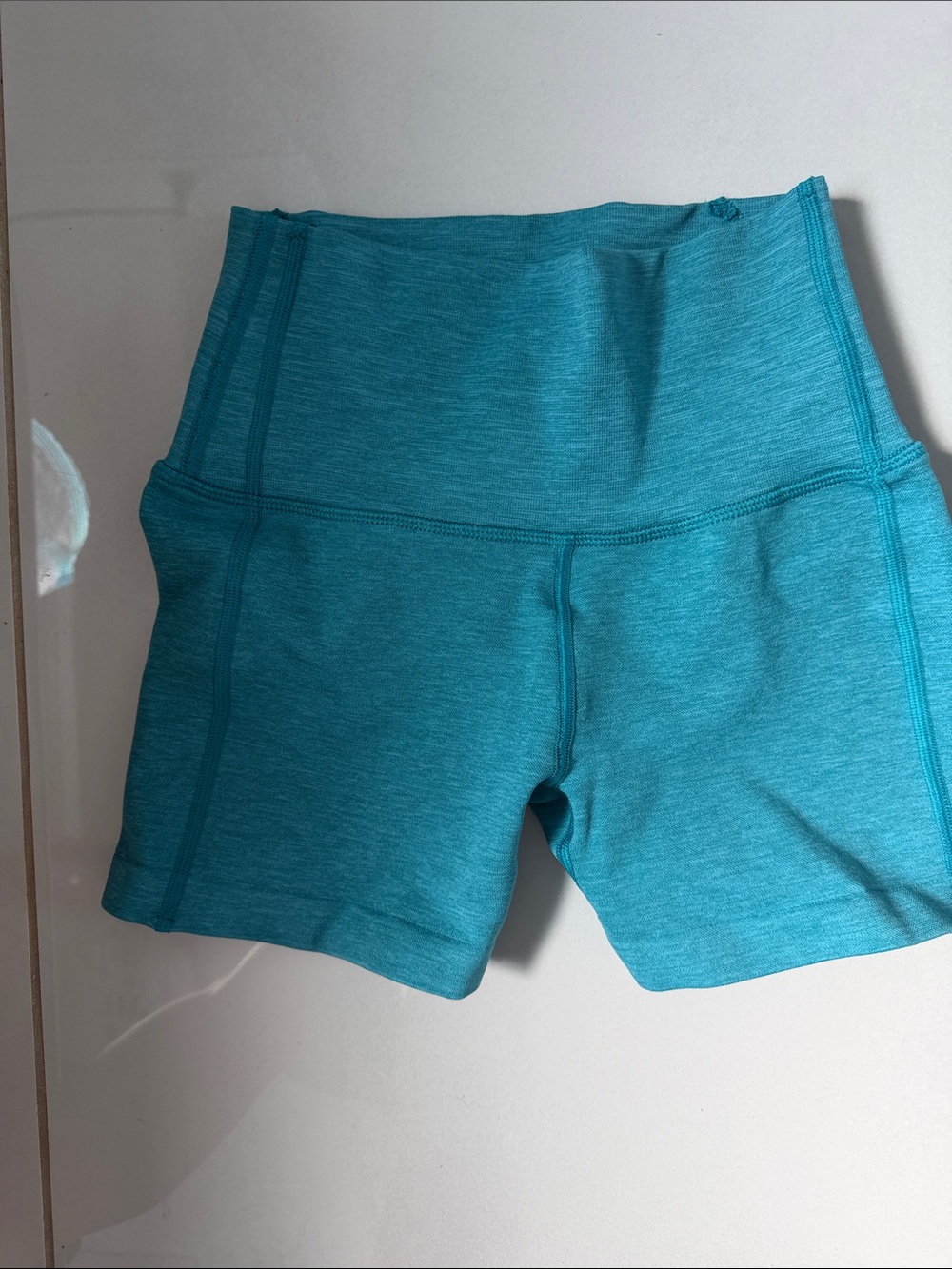 Alphalete High-Waist Women’s Athletic Shorts in Teal